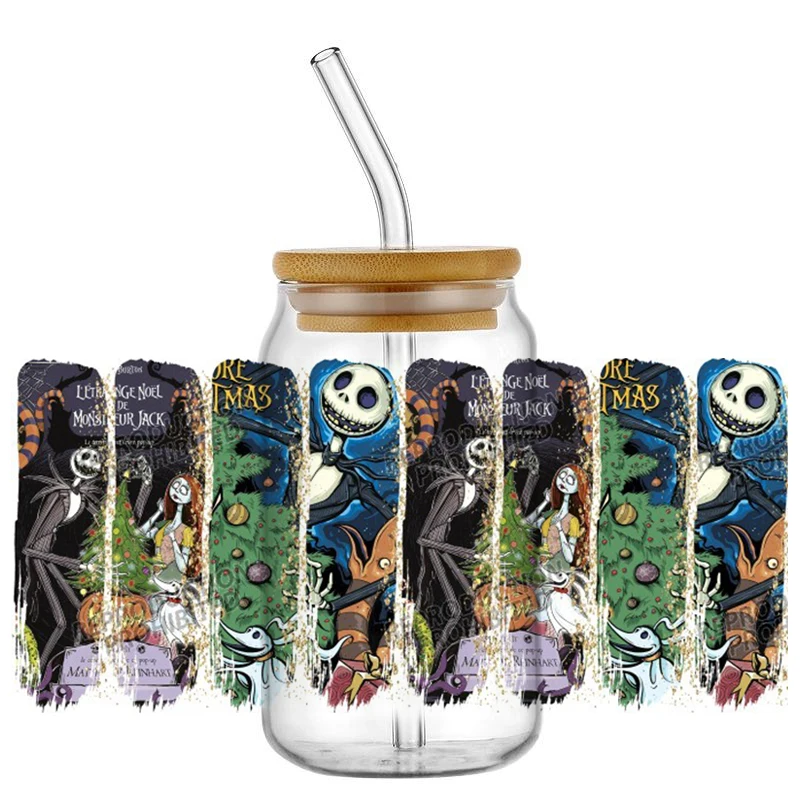 UV DTF Cup Wrap Zombie Bride popular Series Transfers 16oz UV DTF Libbey Wrap Tumbler Stickers Glass Selfadhesive Waterproof