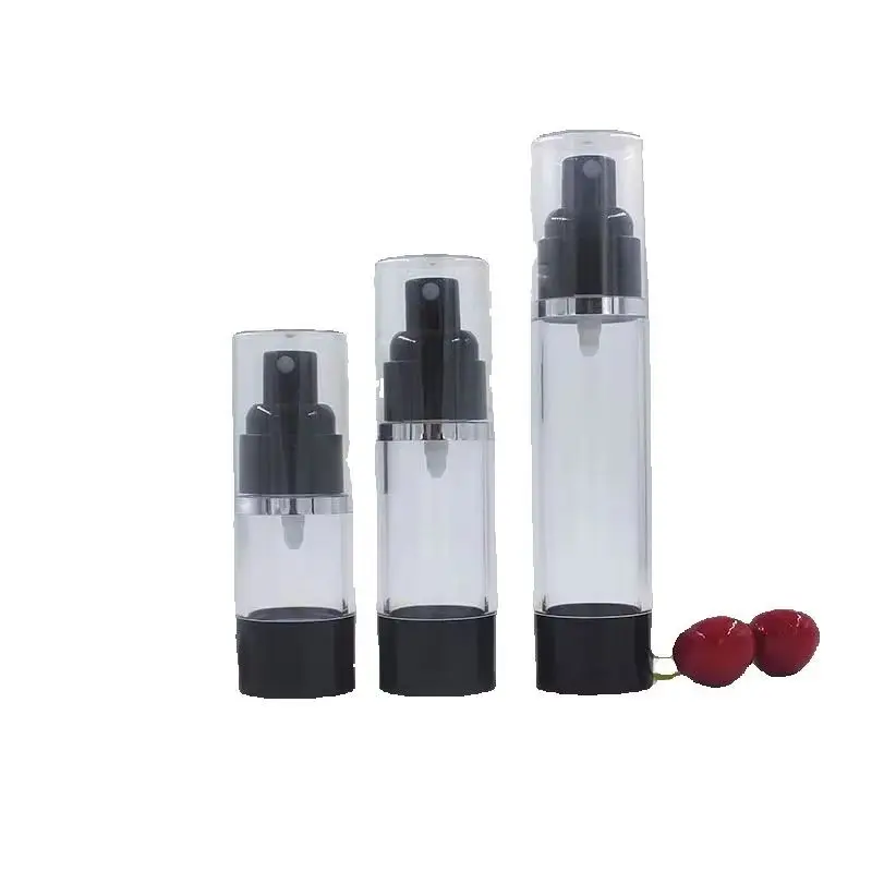 

20Pcs Empty Spray Pump Airless Bottle Plastic Transparent Makeup Container 15ML 30ML 50ML Packaging Portable Airless Pump Bottle