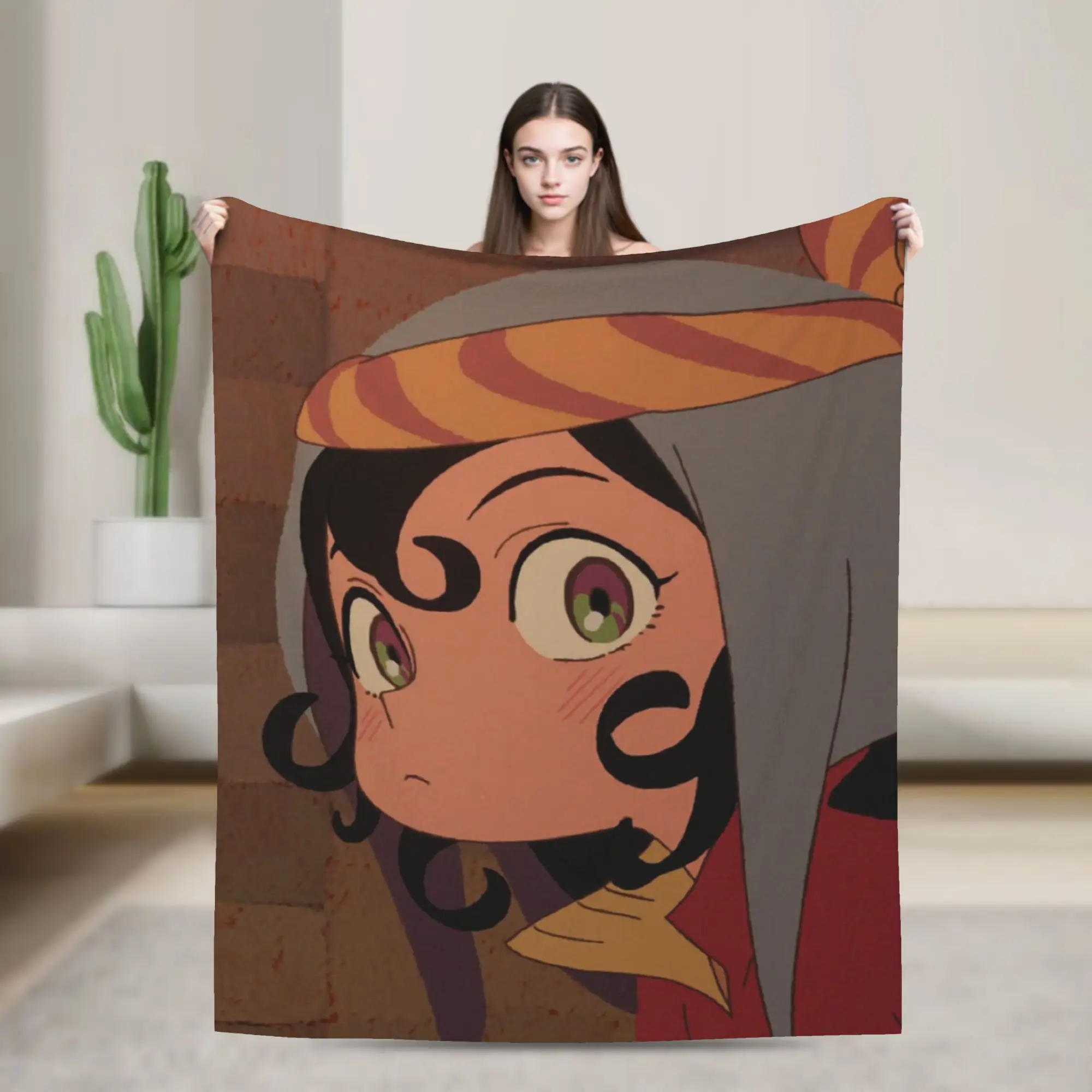 Tenmaku no Jaadugar Cartoon Blankets Fleece Textile Decor  Multi-function Warm Throw Blanket for Bed Office Rug Piece