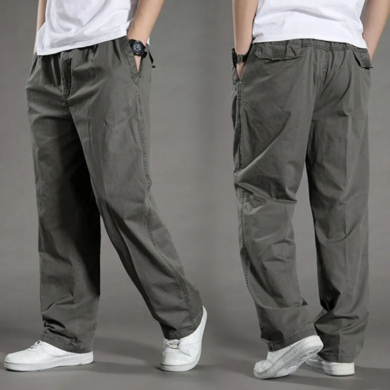 

Men's Cargo Pants Summer 100% Cotton Work Wear New in Large Size 6XL Casual Climbing Joggers Sweatpants Hombre Autumn Trousers