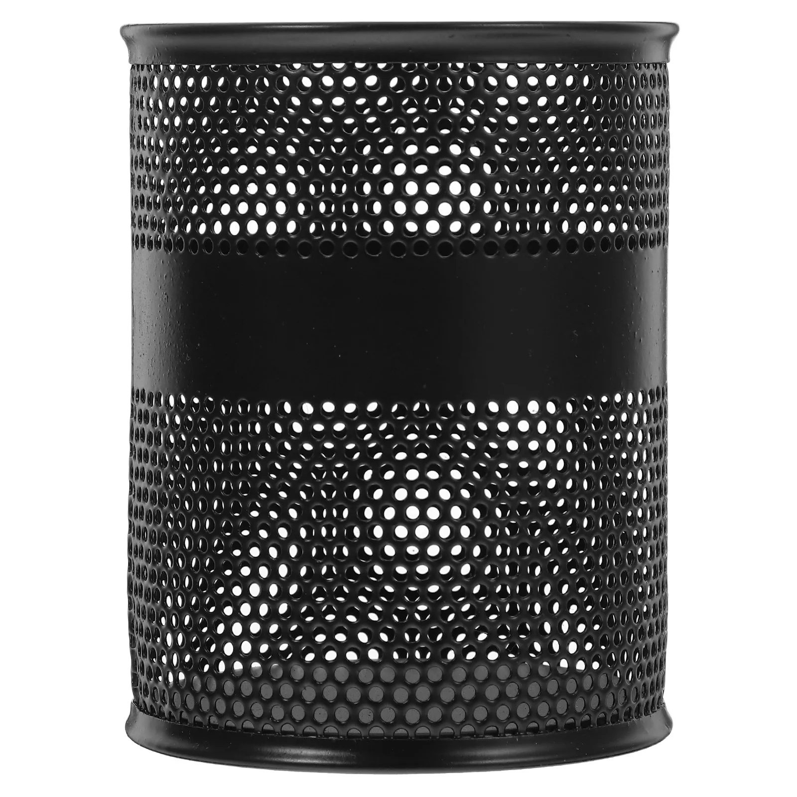 Smooth Surface Metal Mesh Pen Holder for Desk Desktop Organizer Sturdy Stable Base Office School Library Bedroom Study Room