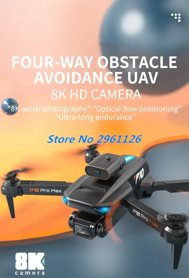 

8K ECS Dual Camera Outdoor Aerial Photography Remote Control Drone WIFI FPV 360 °Obstacle Avoidance Foldable RC Quadcopter Drone