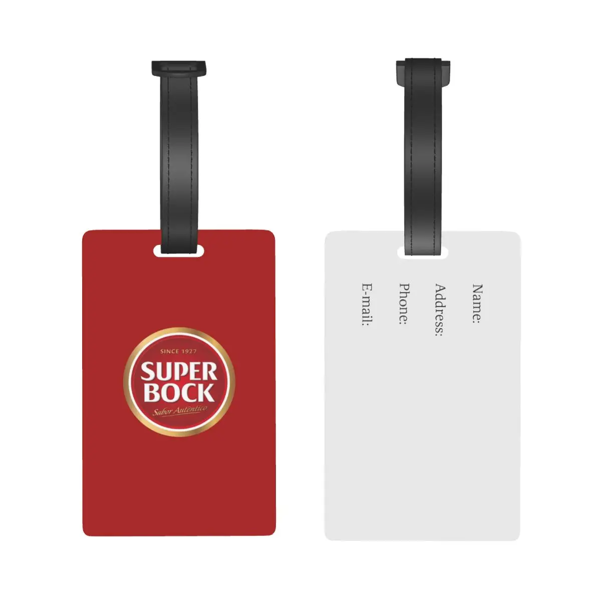 Super Bock Luggage Tags Suitcase Accessories Travel PVC Cute Baggage Boarding Tag Portable Label Holder ID Name Address