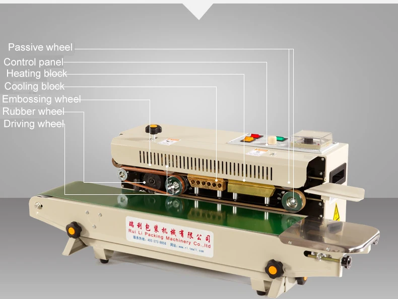 Automatic Vertical heat sealing machine Plastic Bag Sealing Machine With Conveyor FR-900