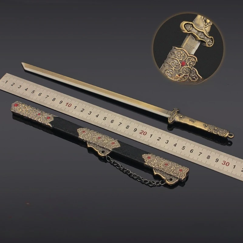 Espada de juguete de Anime de 30cm/11,81 pulgadas, arma antigua periférica, Pilar General de país con funda, modelo de aleación, accesorios de colección, adornos