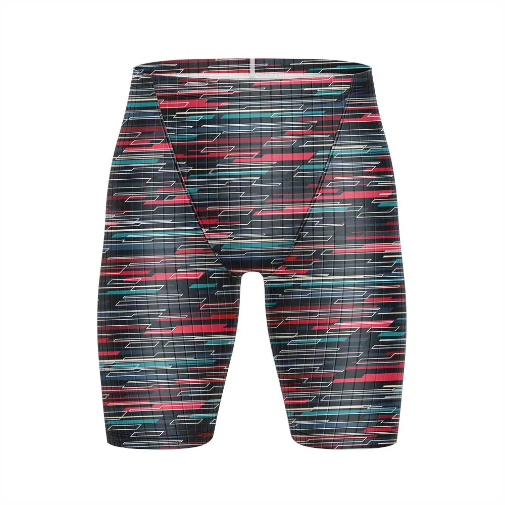 New Summer Mens Swim Jammers Swimsuit Short Endurance Athletic Training Beach Swim Trunks Swimwear Tights Surf Sports Swim Short