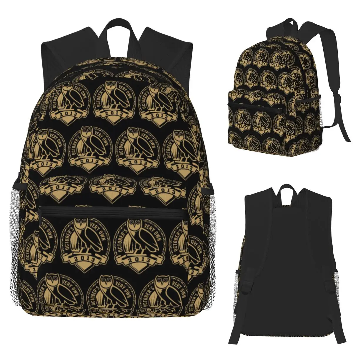 

October's Very Own Drake's Owl Student Backpack School Bag Hiking Travel Daypack for Men Women Bookbag Shoulder Bags