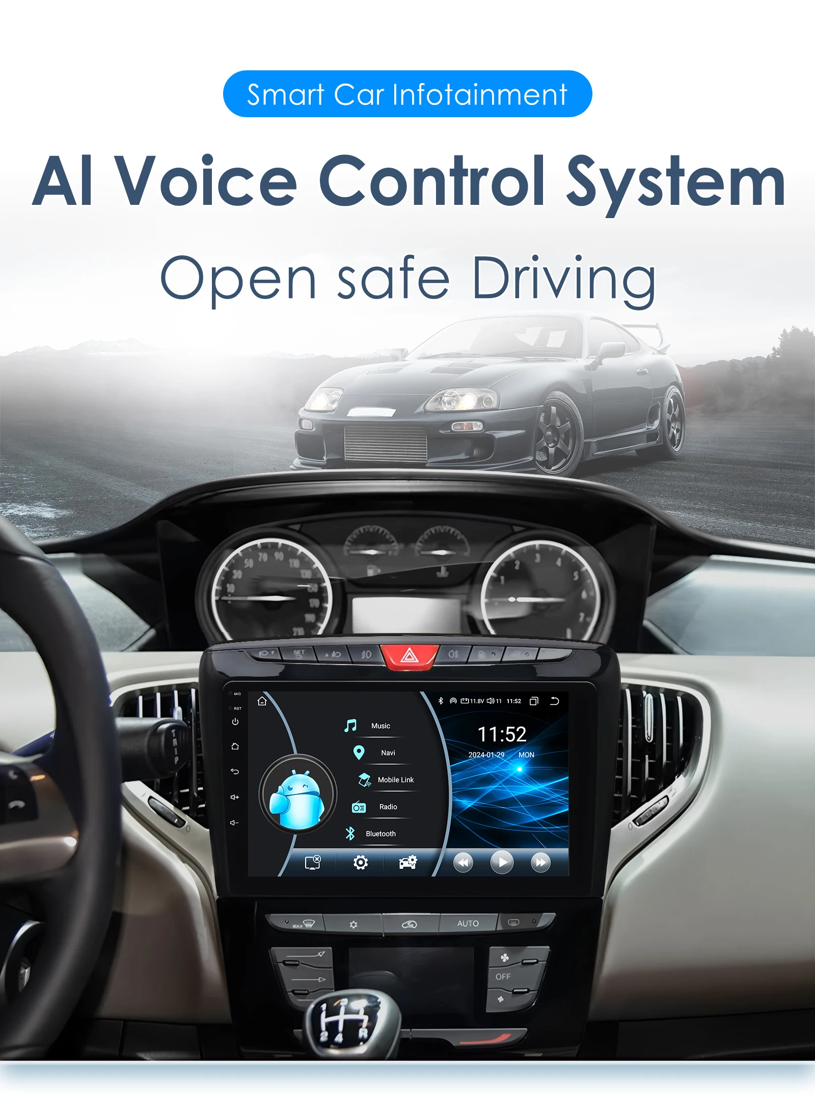 2din Android 13 Autoradio Per Lancia Ypsilon 2012 - 2020 lettore multimediale 4G 8Core Autoradio auto schermo intelligente GPS Stereo