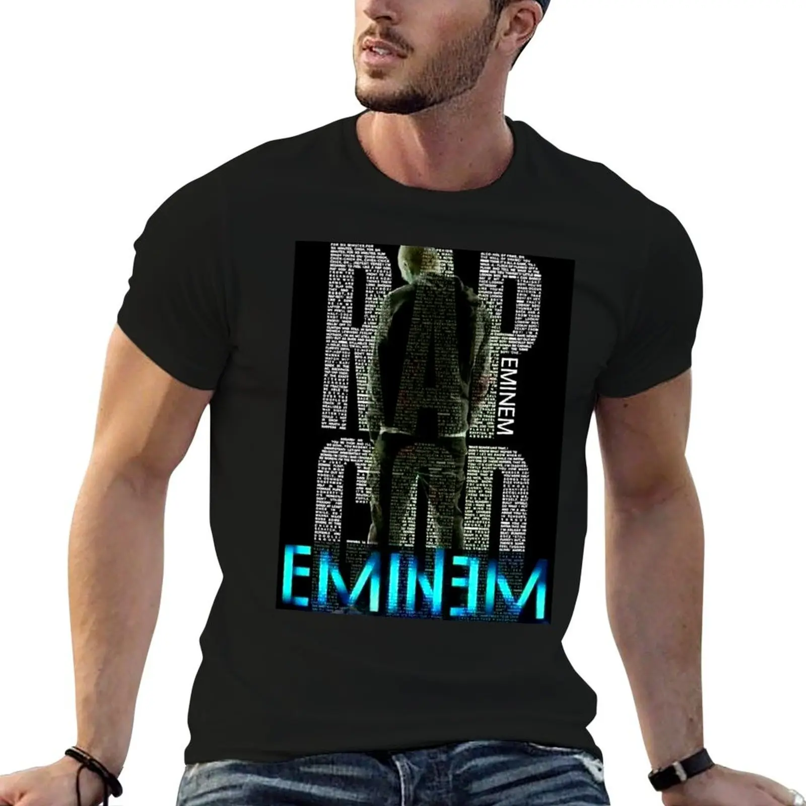 

t graphic men shirts Rap mens Eminem T-Shirt cotton t God 100% shirt