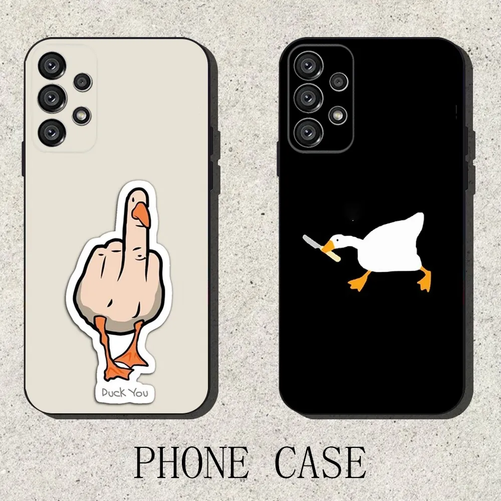 

Funny D-DucK Goose meme Phone Case For Samsung S25,S24,S21,S22,S23,S30,Ultra,S20,Plus,Fe,Lite,Note,10,9,5G Black Cover