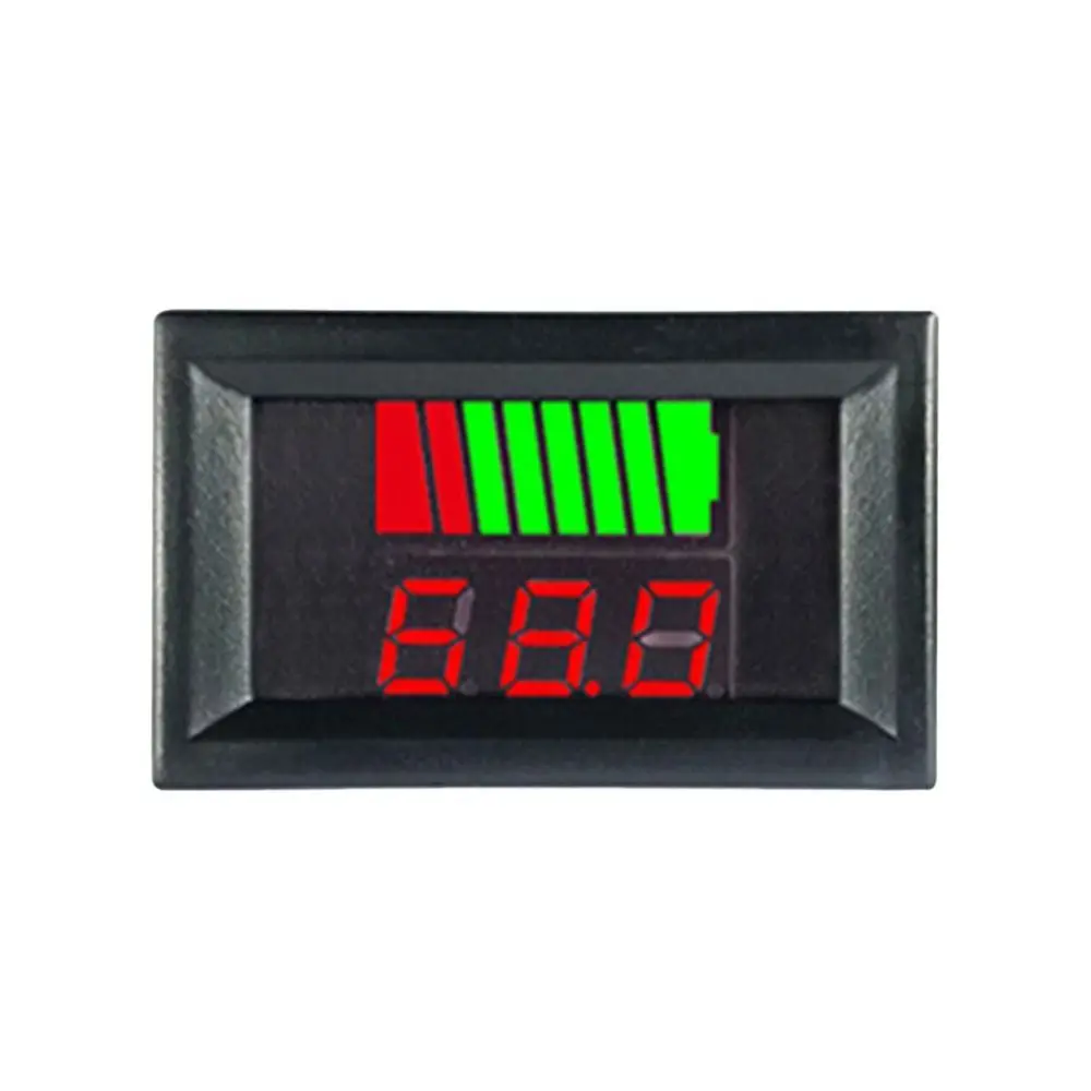 Car Battery Charge Level Indicator 12V 24V 36V 48V 60V 72V Lithium Battery Capacity Meter Tester Display LED Tester