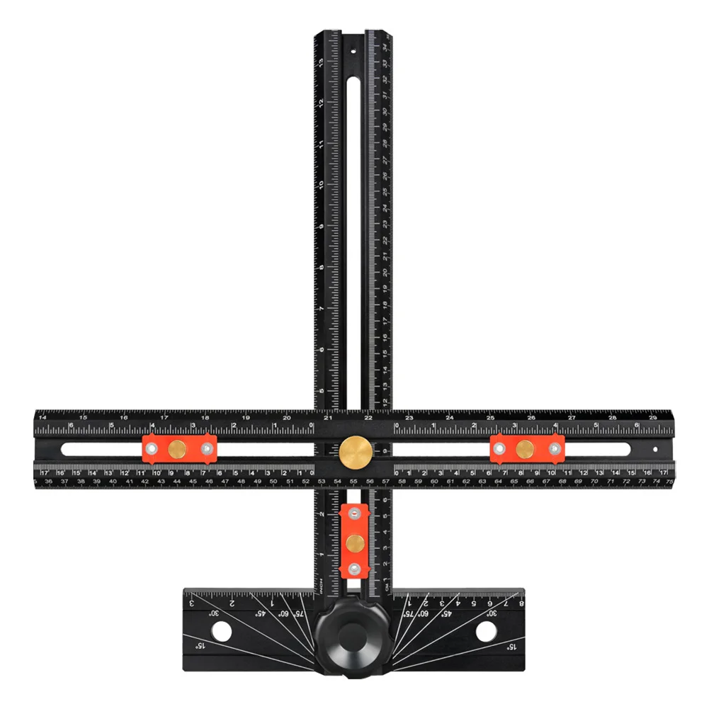 Precision for t-square Angle Ruler and Hole Locator for DIY Installation 35CM Foldable 75CM Extended Measuring Tool
