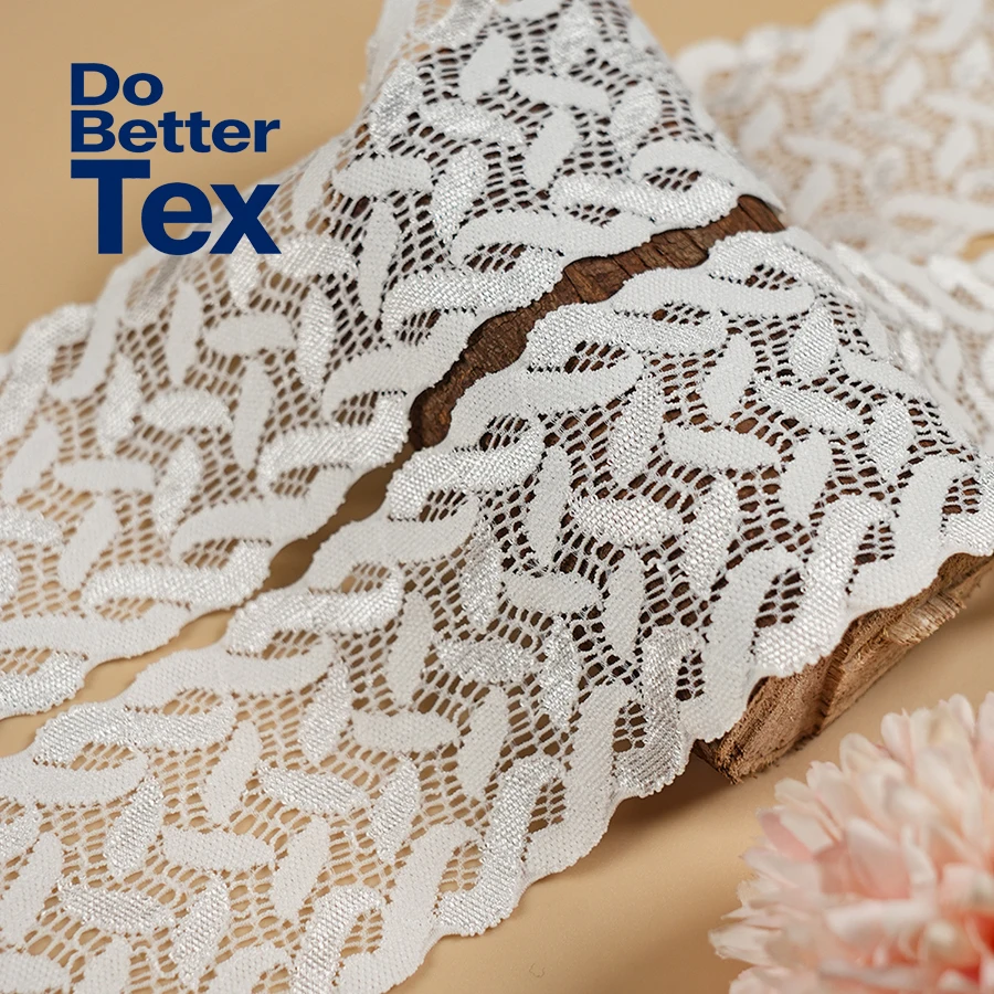 Fashion Manufacturer French Lace Luxury Fancy Stretch Lace Trim Spandex Floral Lace Ribbon for Lingerie Waistbands