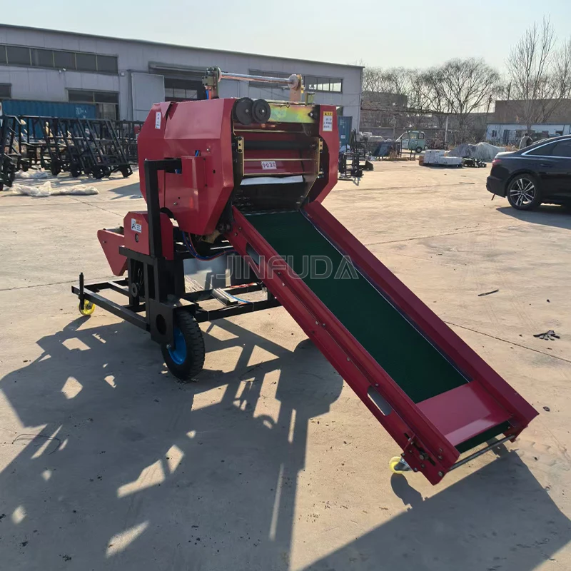 Corn Silage Bundle Baling Machine Mini Round Dry Maize Baler For Dairy Farm