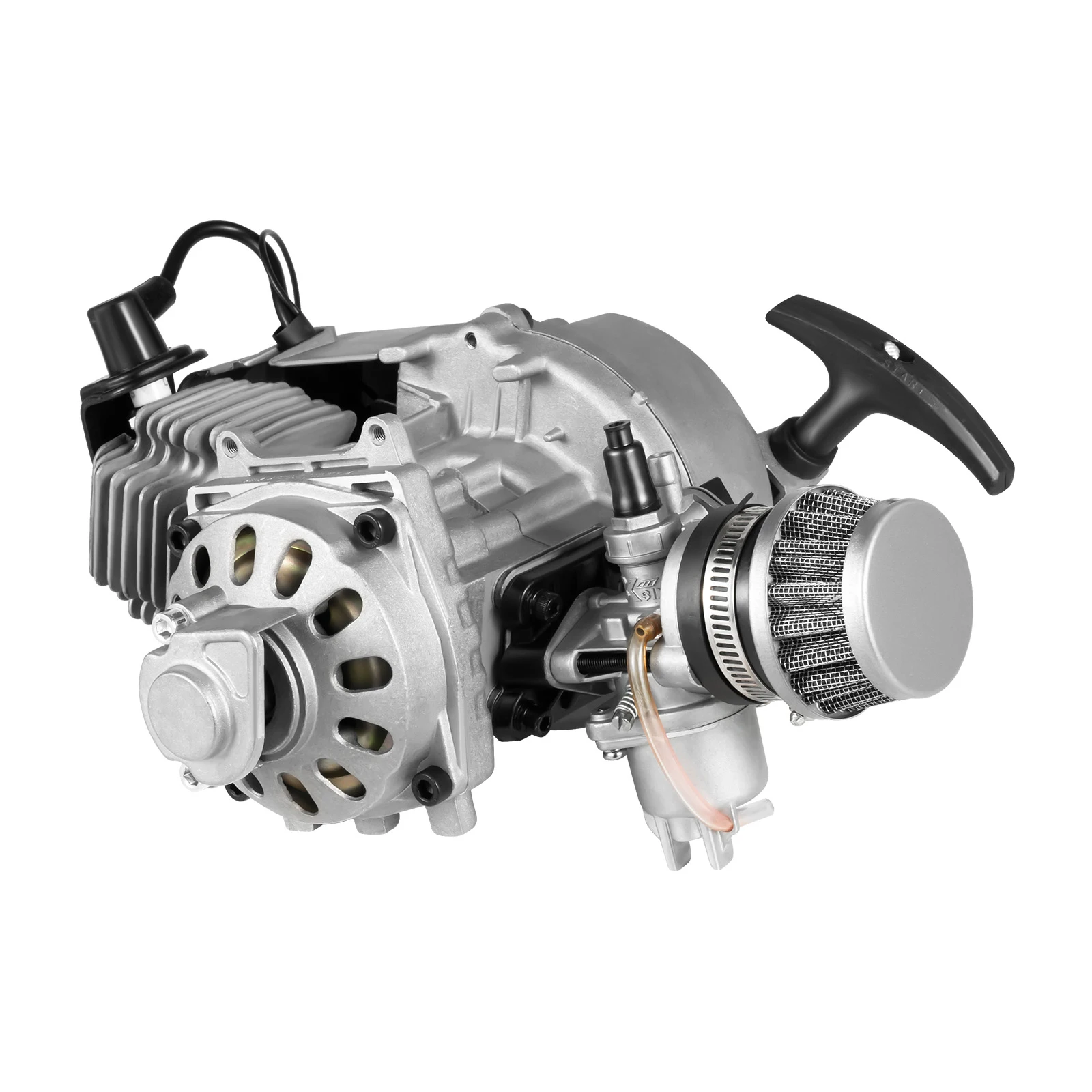 

49cc Engine Kit with Pull Start, Air Filter, and Carburetor, 2-Stroke Motor for Mini Vehicles, Complete Package with Fuel Tank