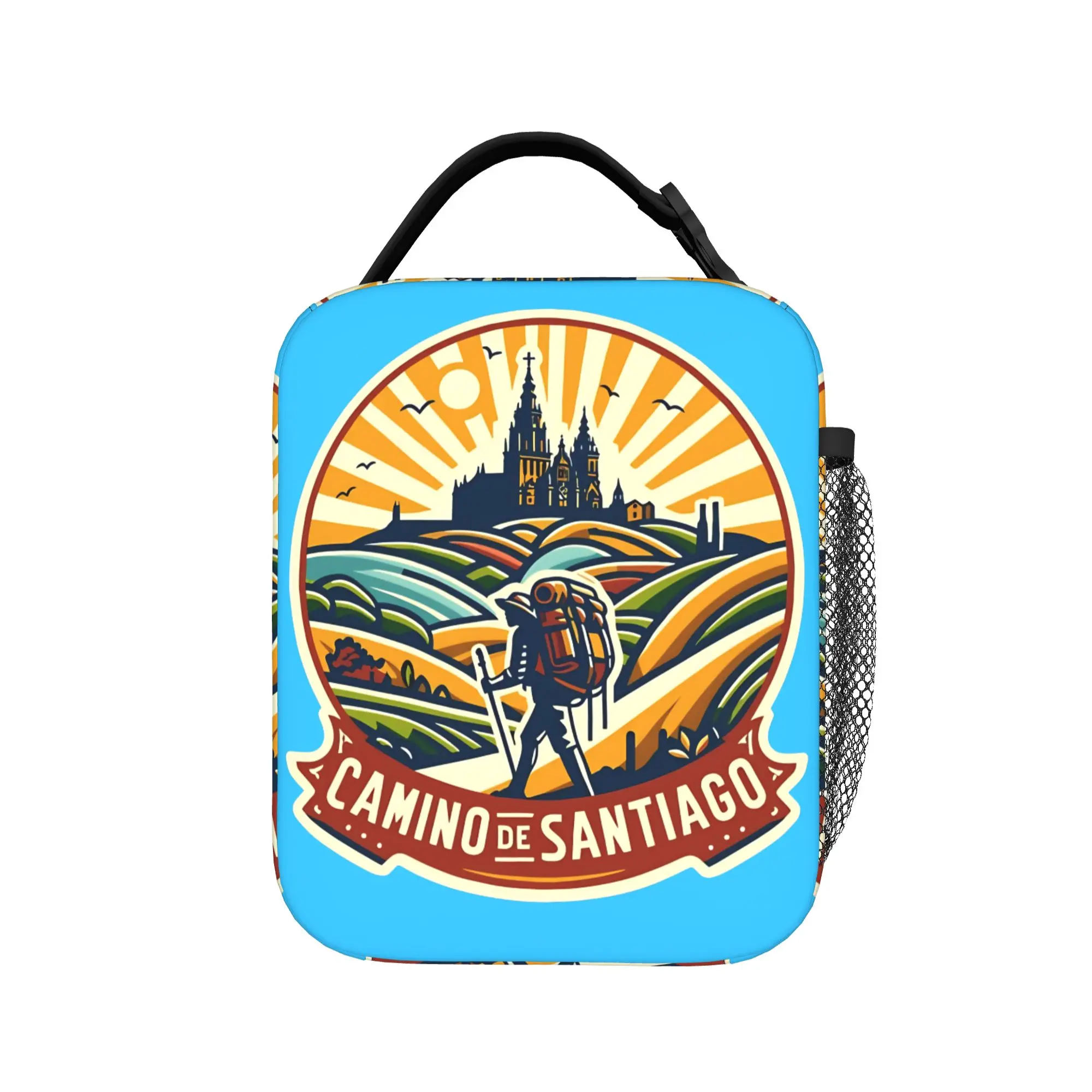 Camino de Santiago Insulated Lunch Bags Thermal Bag ,Lunch Container  High Capacity Tote Lunch Box Food Storage Bags Travel