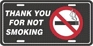 NON SMOKING SIGN License Plate Tag Frame Cover Shield Car Truck Posters Painting