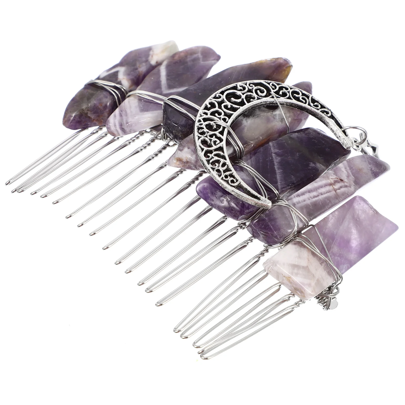 

Crystal Crown Hair Comb Women Headdress Party Pearl Pins Headgear Moon Star Chic Headpiece Women's Barrettes