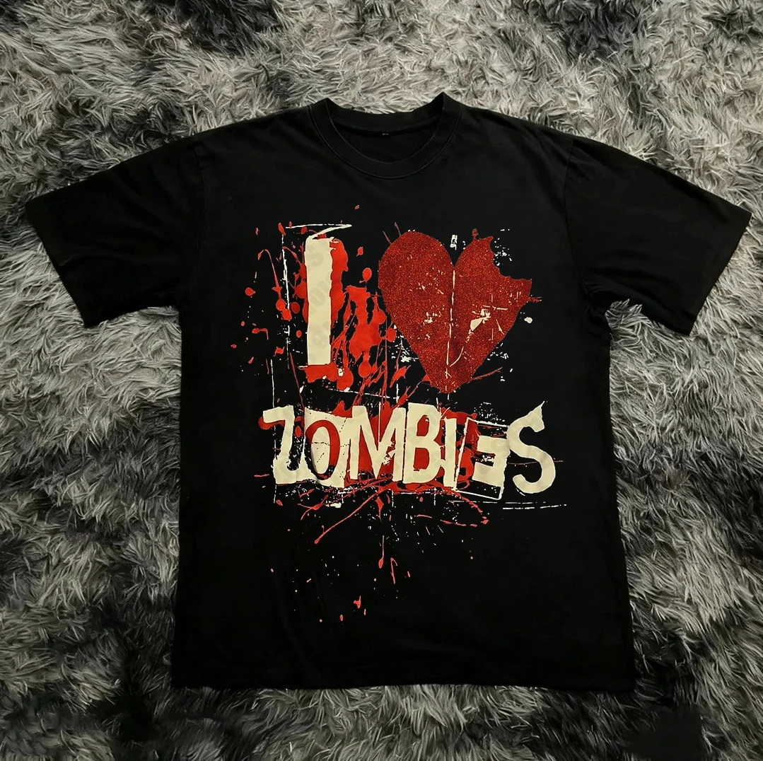 Summer Grunge Clothing - تي شيرت نسائي صيفي بأكمام قصيرة
