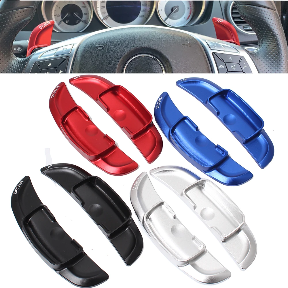 

For Mercedes Benz W204 W176 W246 W212 X204 W166 X166 2007-2015 Car Steering Wheel Paddle Shift Extension Shifter DSG Stickers