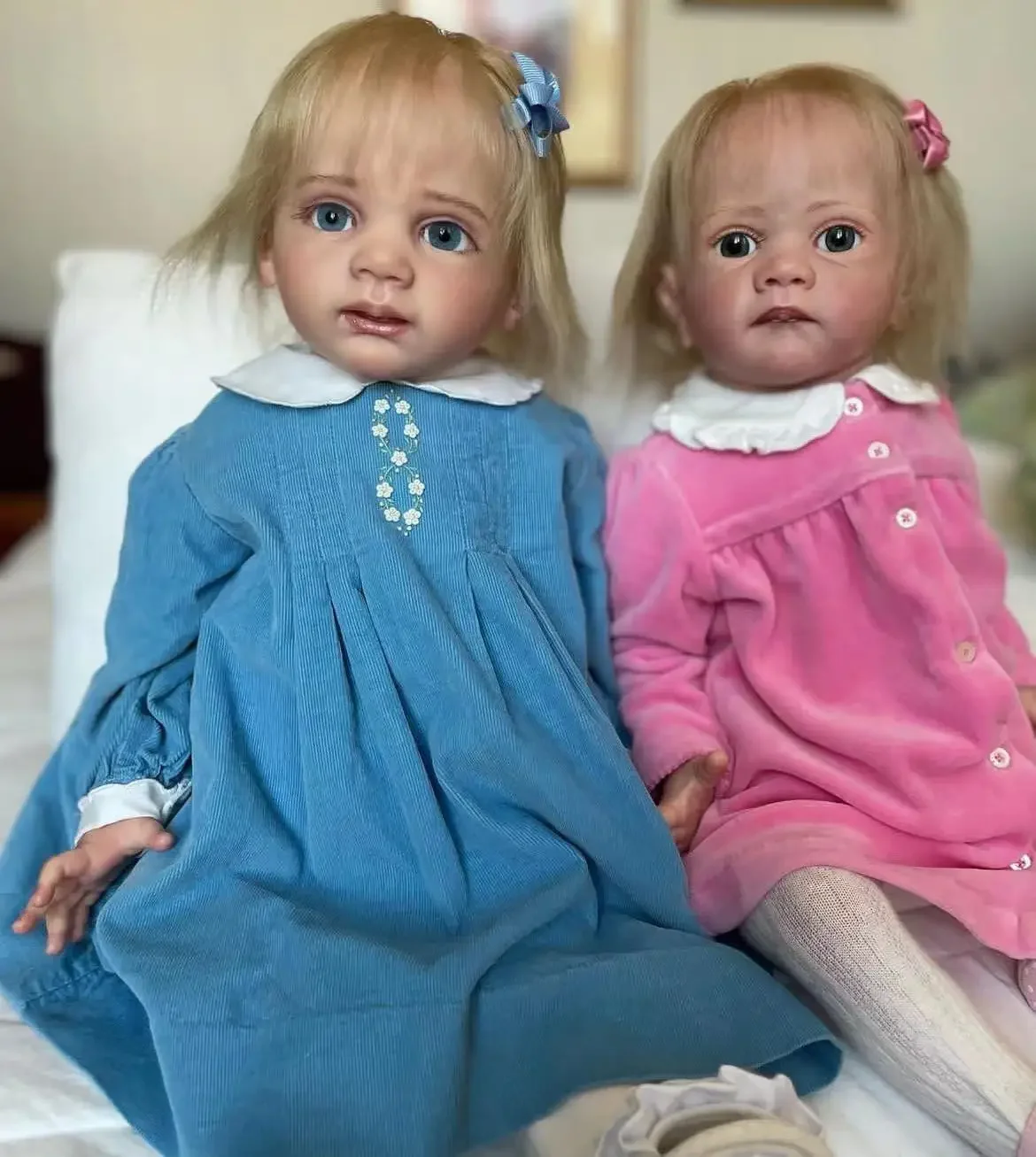 Muñeca bebé Reborn Fritzi personalizada, suministro limitado, 60cm, con pelo marrón enraizado a mano, muñeca ya terminada, diferentes vestidos