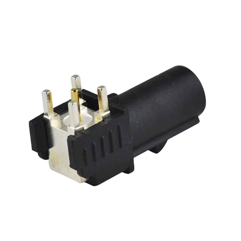 Fakra SMB A Male RF Coaxial Adapter, Fakra A Male PCB Mount Right Angle Connector 50ohm for GPS Telematics or Navigation Ships