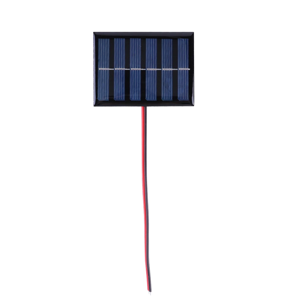 1/2 Pcs Solar Cell 100MA 1W 3V Solar Panel Charger with Cable Solar Battery Charger for Lamp Fan Pump for 2-3V Battery Charging