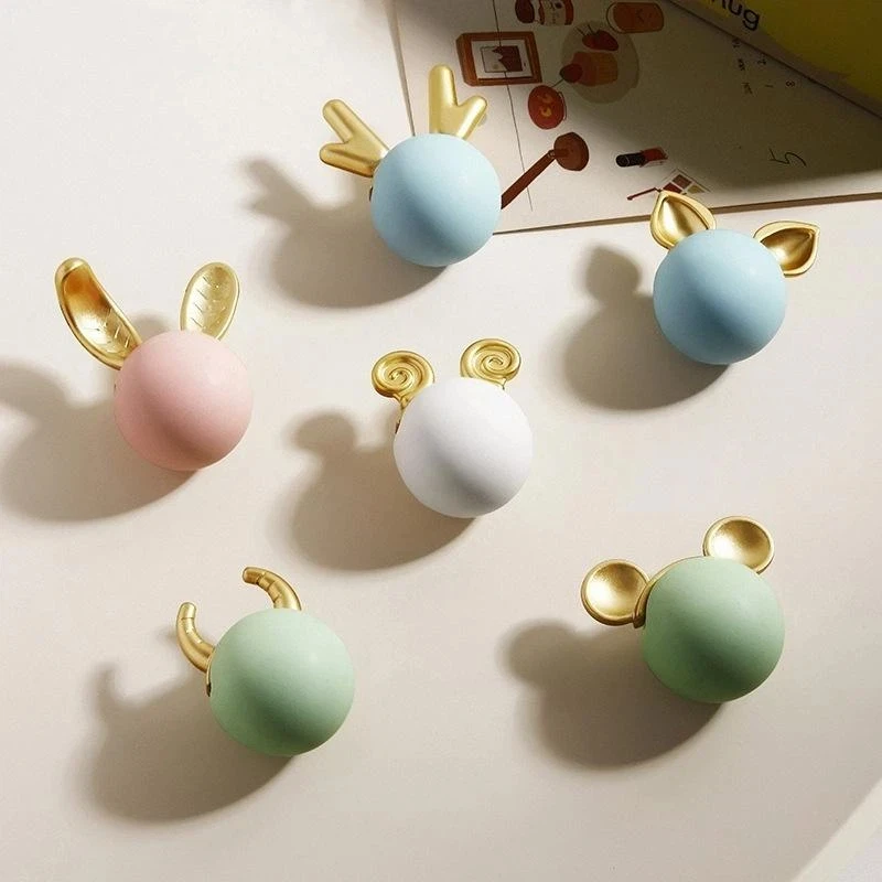 Creative Animal Cartoon Cabinet Knobs And Handles For Children's Room Ceramic Wardrobe Pulls Home Decor Furniture Hardware