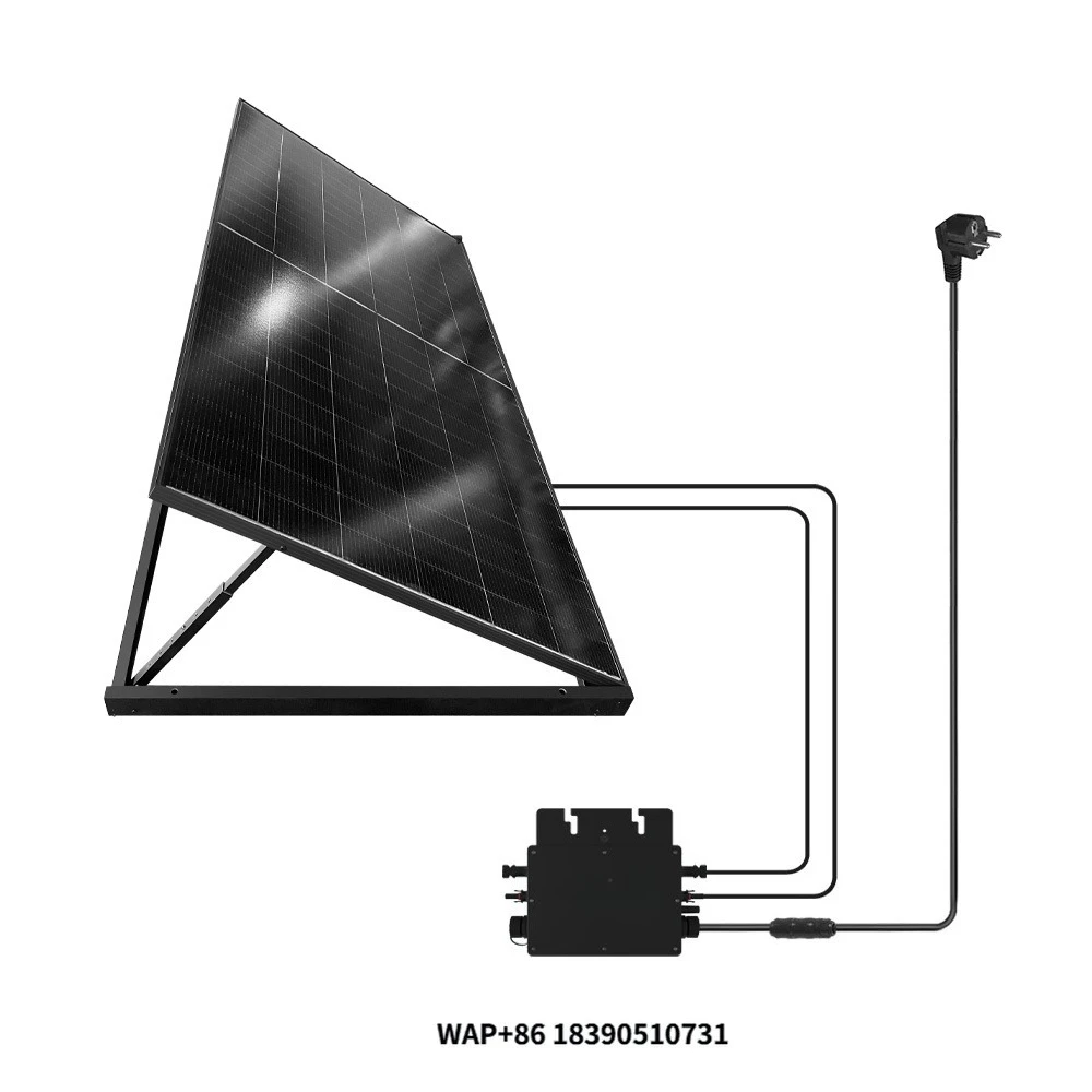 Balcony Micro Inverter Solar System 800 Watts Plug and Play with All Black Veneer Retractable Stand for Solar Home Kit