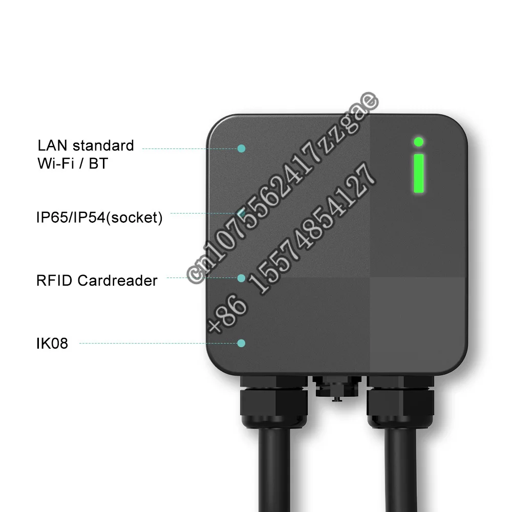 

type 2 j1772 ac ev house charger home 40a 11kW typ 2 charging wallbox ocpp1.6 oem station of electricity for electric cars