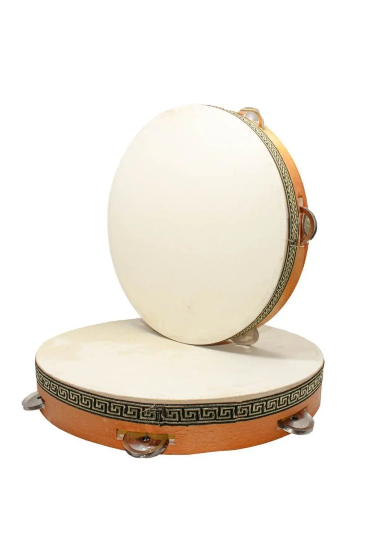 32 cm Wooden Leather Tambourine 11560