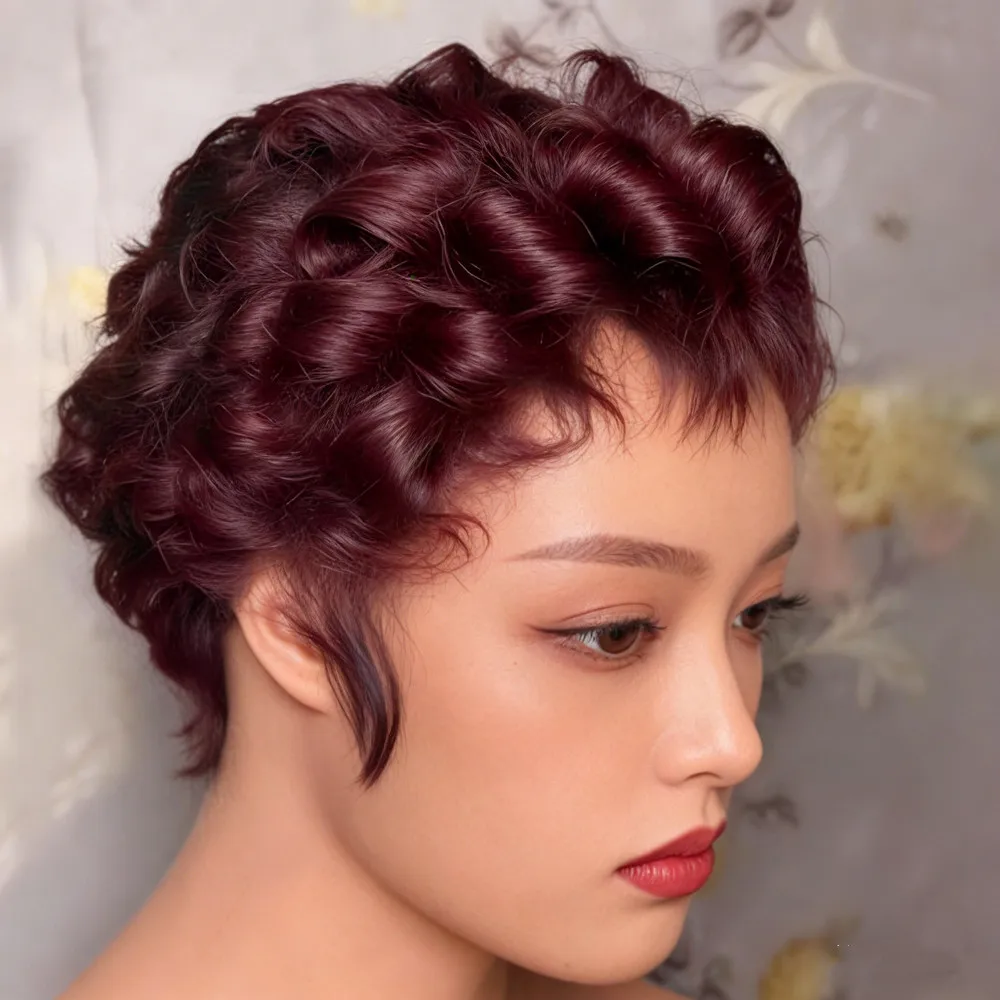 

13*4 фронтальные кружевные прозрачные парики из натуральных волос для женщин, короткие вьющиеся парики из натуральных волос для ежедневного использования, естественный вид