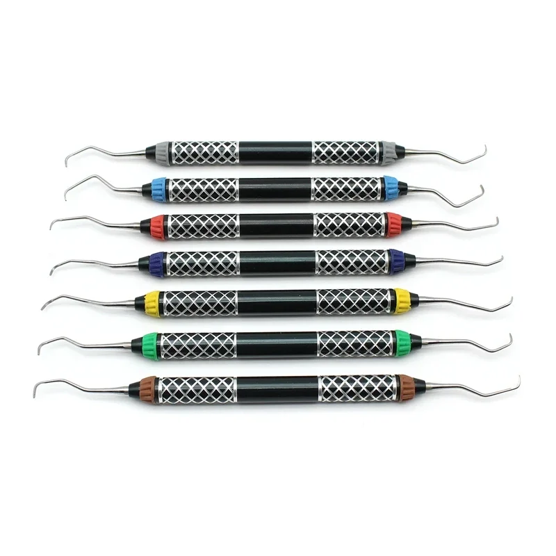 

7Pcs/Kit Dental Teeth Cleaning Scaler Periodontal Surgical Gracey Bone Curettes Oral Care Teeth Whitening Supplies