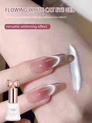 10ml New Upgraded Flow Light White Cat Eye Electroplating Mirror Glass Beads Ultra Fine Magnetic Powder  White Cat Eye