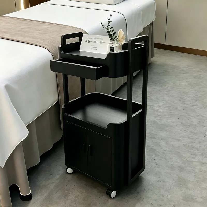 High-end beauty cart, special trolley for beauty salons, multi-functional trolley with drawers, manicure embroidery