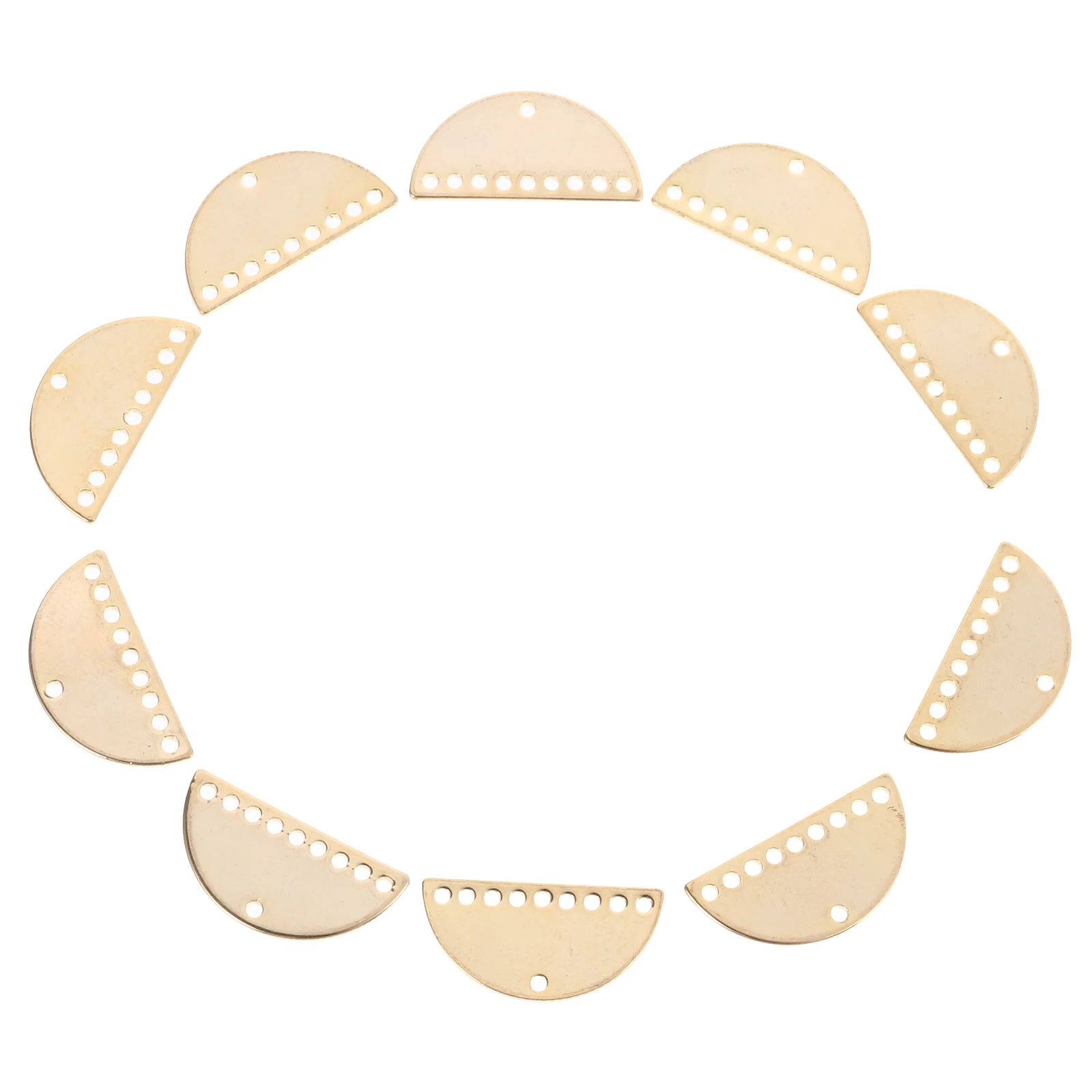 

10Pcs Copper Gold Plated Pendant Creative DIY Jewelry Making Supplies Fashionable Decorative Accessories Metal Charms