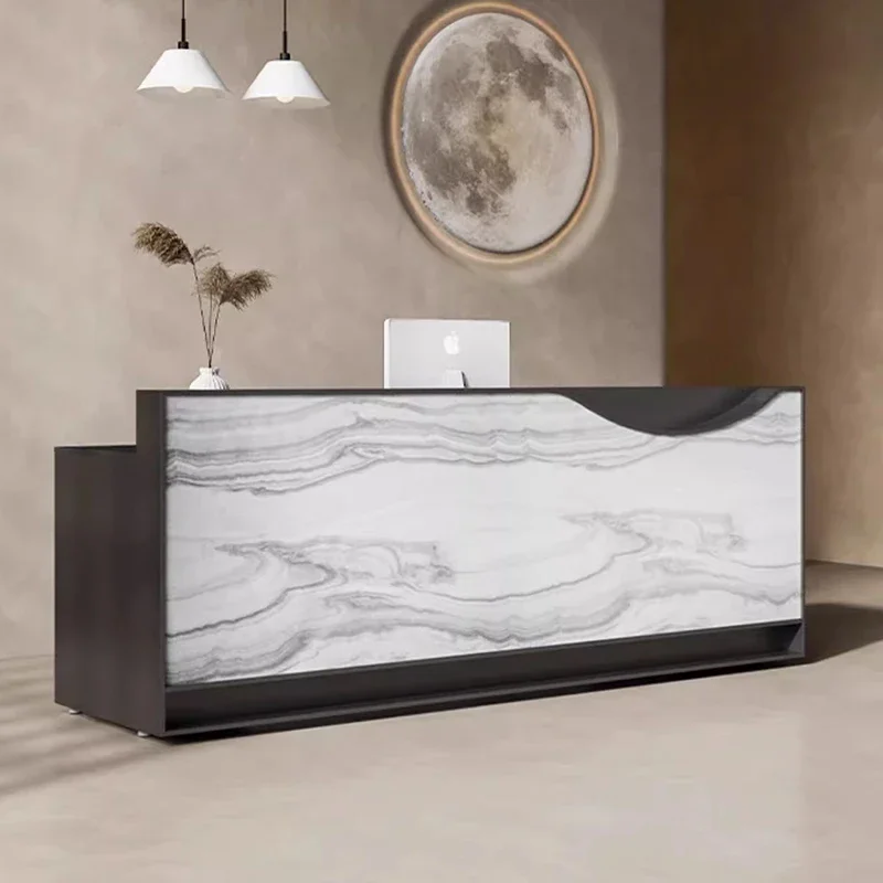 

Luxury Cashier Reception Desks Business Counter Front Desk Reception Desks Italian Design Office Furniture Meja Kasir LLRD