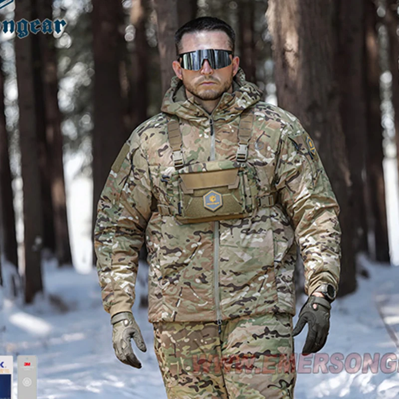 EmersonGear MC Blue Label Warmth Tactical Jacket Windproof Functional Outdoor Sports Coat for Camping Commuter Hiking