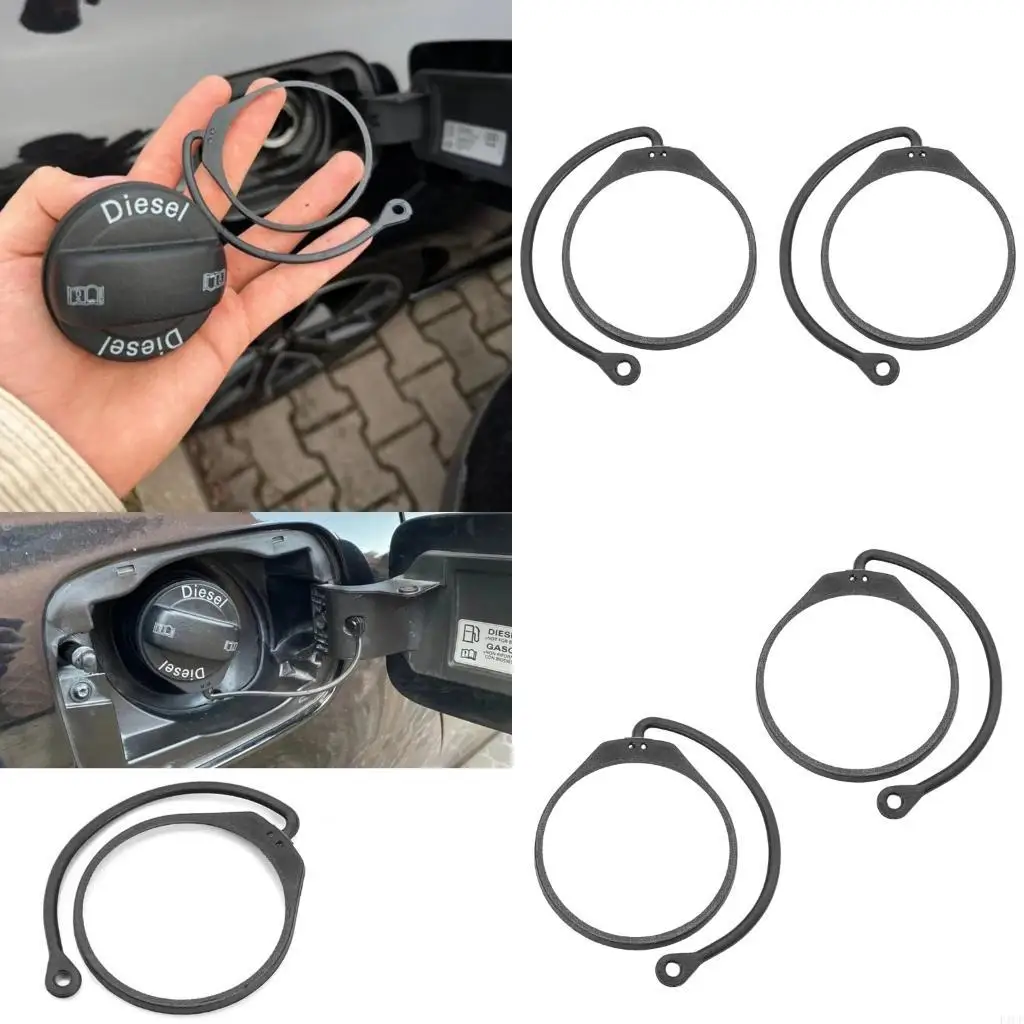 F1CF Weatherproof Universal Lid Anti Loss Strap Leash Silicone Tether Rope Prevents Gas Cap Drop Vehicle Fit Accessory