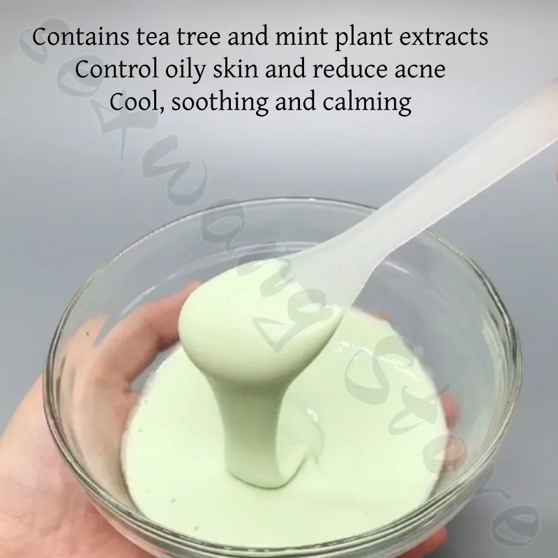 Tea tree mint cleansing and hydrating mask 500g shrinks pores and fades acne marks refreshing and cool soft mask powder