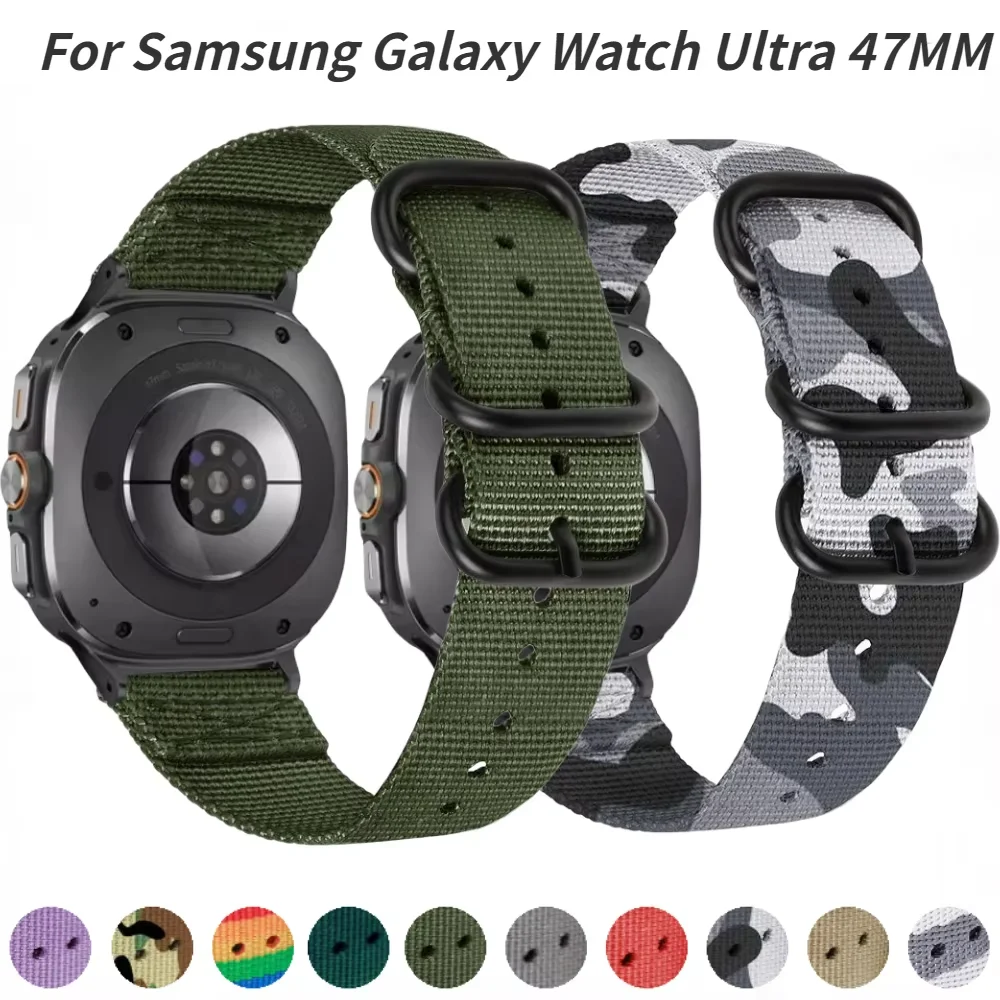 Cinturino in nylon intrecciato per Samsung Galaxy Watch Cinturino elegante ultra di fascia alta invece del cinturino Galaxy Watch Ultra 47MM di moda