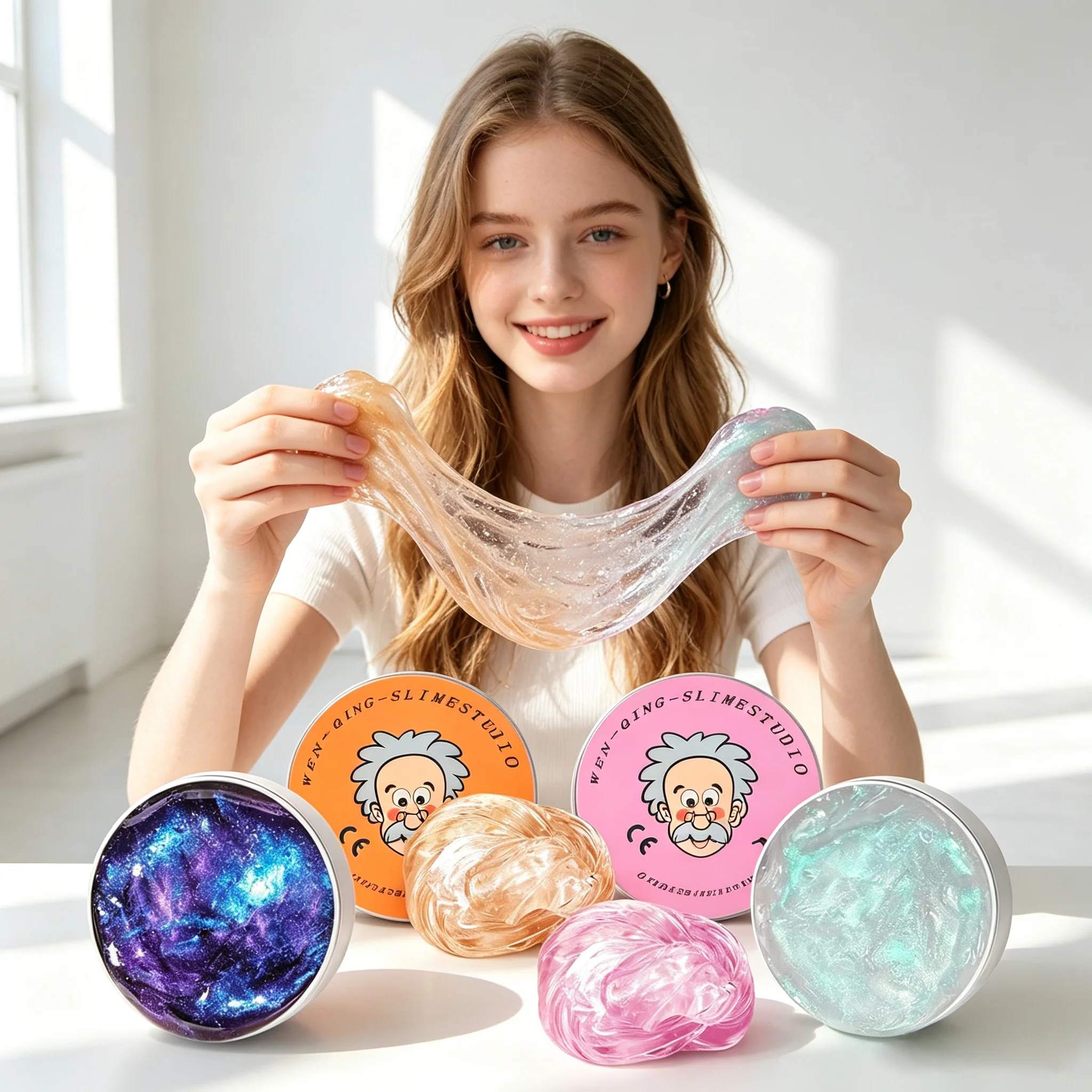 Lab Putty Crystal Clear Glass (1 Pack) Best Thinking Smart Crazy Stress Putty with Tin, Sensory & Bouncing Toy Children Gifts
