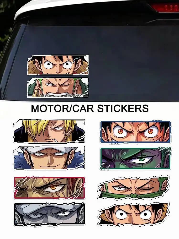 

ONE PIECE LUFFY ZORO EYES Reflective Scratch Cover Sticker Universal Decor Decal For Car Motorcycle Helmet Refrigerator