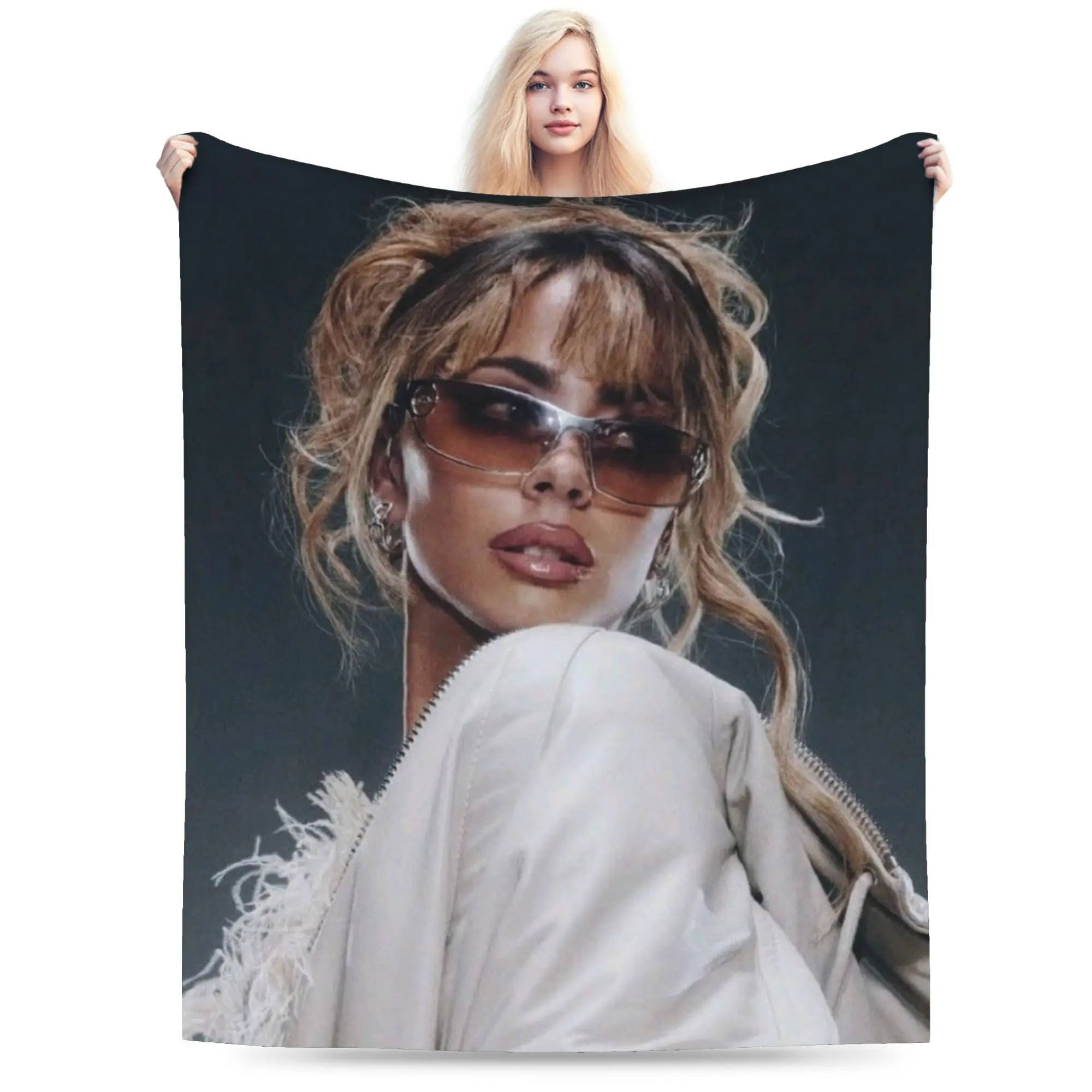 Comfortable Singer TINI STOESSEL Futtura Album Blanket Merch Room Decorative  Throw Blankets Lightweight Flannel for Car