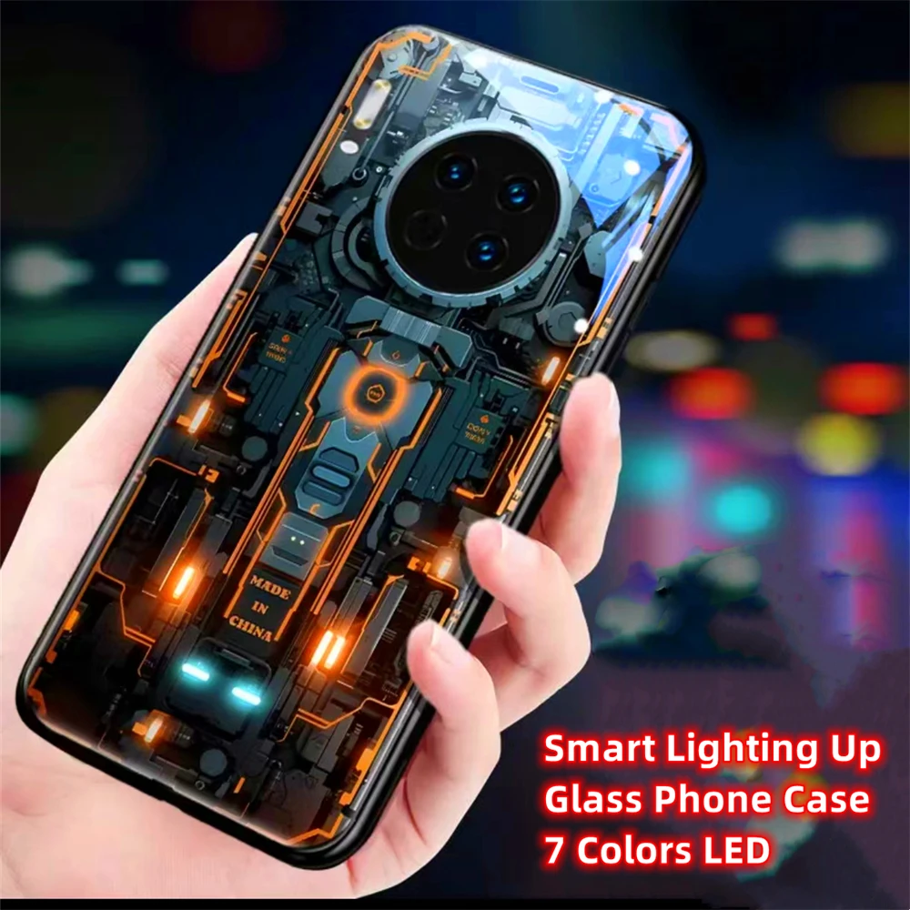 Chip Circuit Technology Smart Voice Controlled LED Light Phone Case For Samsung S26 S25 S24 S22 S23 S21 S20 FE Plus Ultra