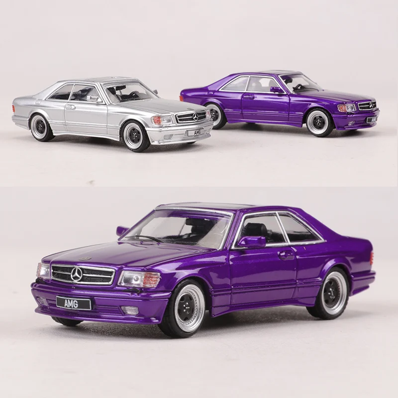 Rhino Model RM 1:64 560 SEC AMG Purple/Silver Alloy Model Car