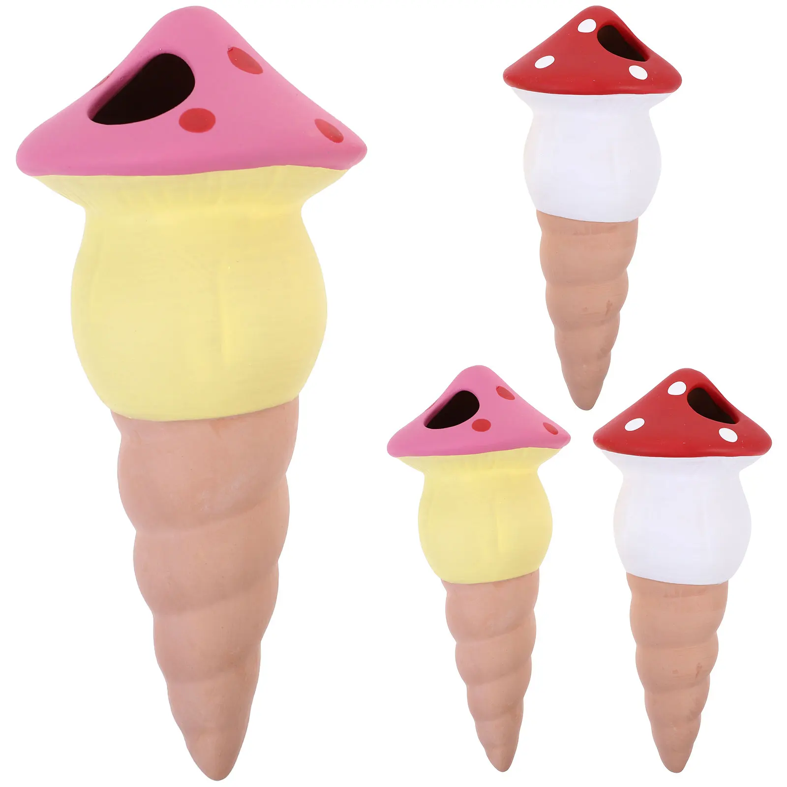 

4 Pcs Mushroom Waterer Flower Watering Device Self Spikes Automatic for Plants Dripper Self-watering Light Bulb