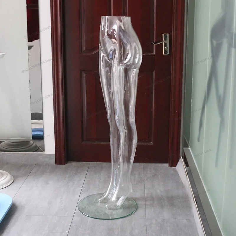 For Transparent Pants Model Men's and Women's Pants Model, Upright Lower Body E-commerce Shooting Live Pantyhose Thigh Model