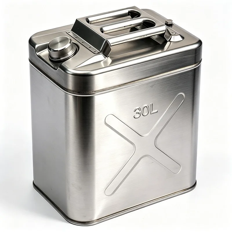 Thick 304 Stainless Steel Fuel Can 10L 20L 30L  Portable Refuel Storage Container