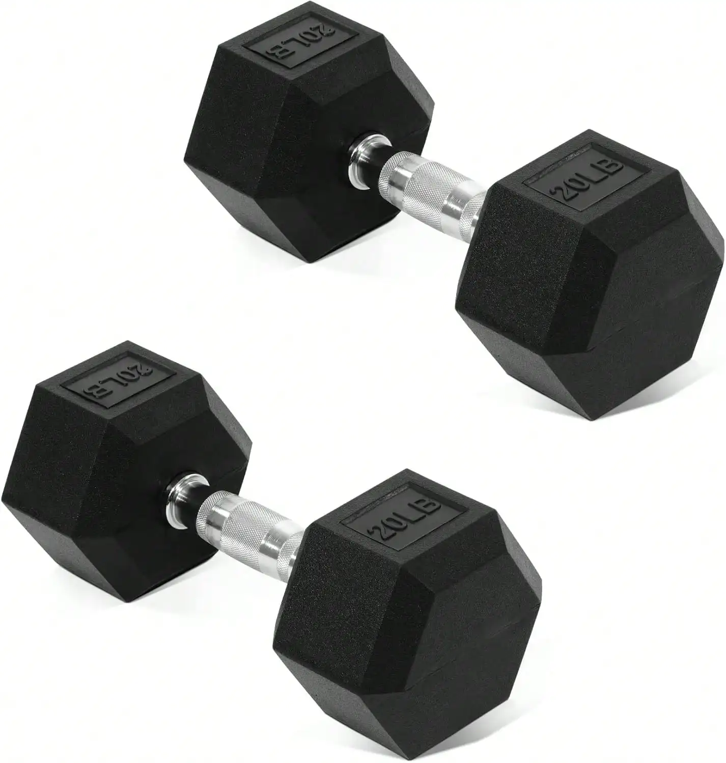 

Hex Rubber Coated Dumbbells Hand Weights Pairs For Exercises And Fitness And Home Gym, Pairs